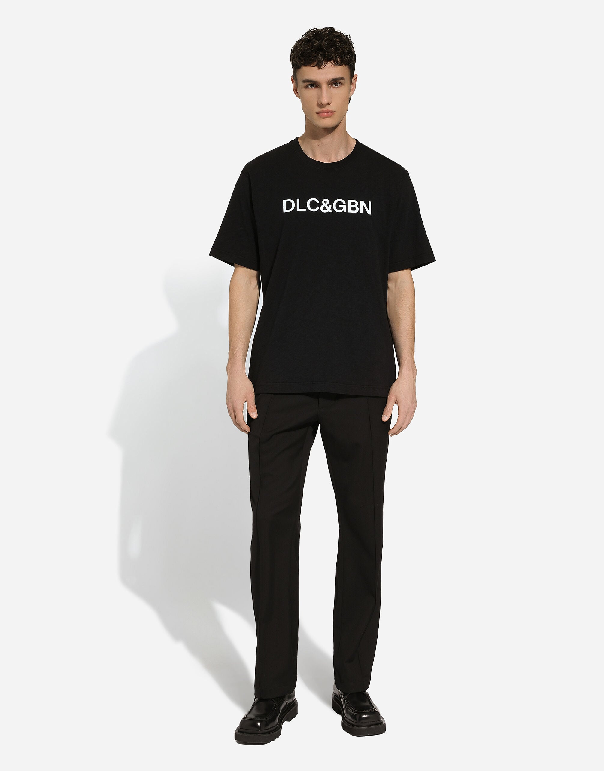 Stretch wool jogging pants in Black for Men | Dolce&Gabbana® US