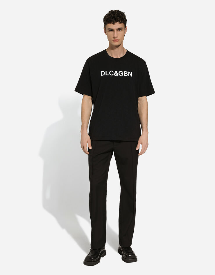 Dolce & Gabbana 스트레치 울 조깅 팬츠 블랙 GP01UTFURLB