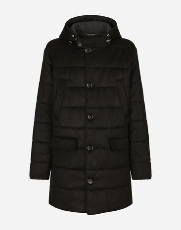 Dolce & Gabbana Steppparka aus Kaschmir Schwarz G9ATGTFU27F