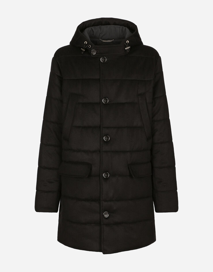 Dolce & Gabbana Steppparka aus Kaschmir Schwarz G9ATGTFU27F