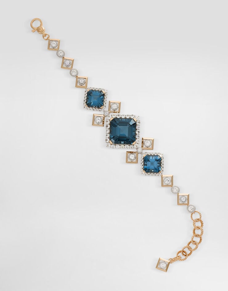 Dolce & Gabbana Eleganza Bracelet 18-carat white and yellow gold, topazes, and sapphires Dolce & Gabbana Eleganza Bracelet 18-carat white and yellow gold, topazes, and sapphires Gold WBSA2GWTOP1