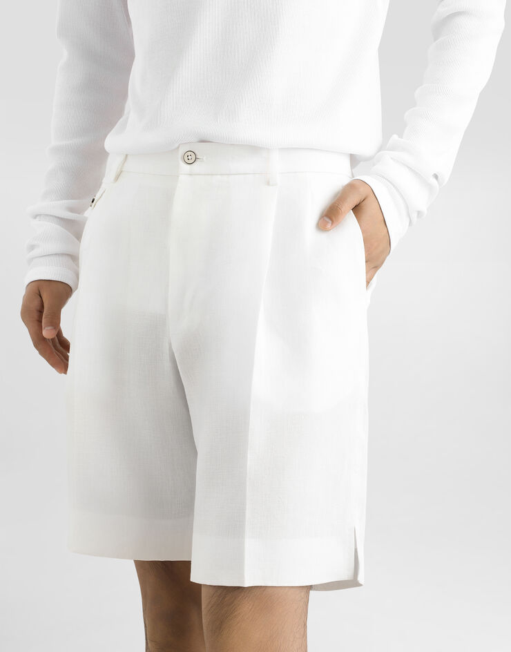 Dolce & Gabbana Linen shorts White GW0MATGK320