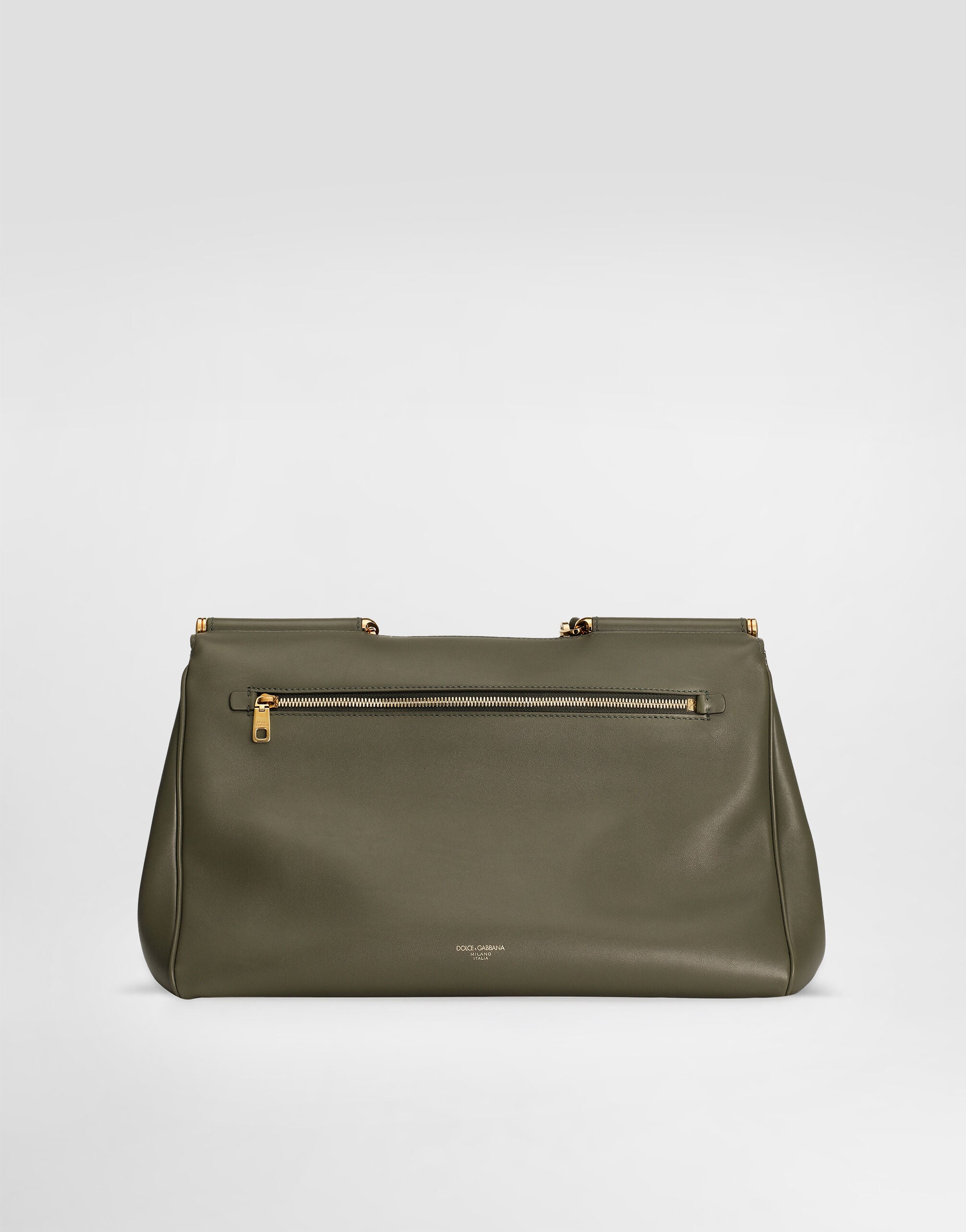 Maxi My Sicily handbag in plongé calfskin in Green for Women
