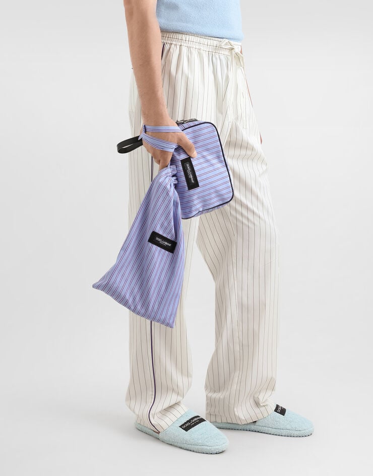 Dolce & Gabbana Calfskin and striped poplin handbag Multicolor BM2500A0390