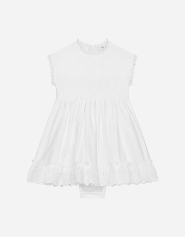 Dolce & Gabbana Poplin dress with Dolce&Gabbana logo White L23DZ3FU5GK
