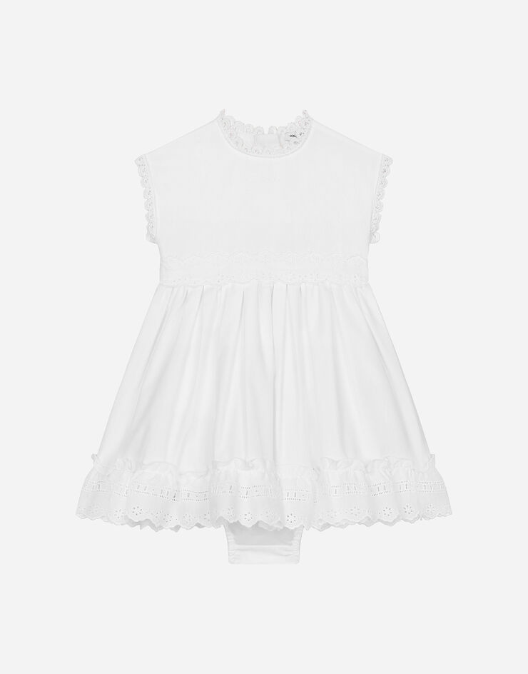 Dolce & Gabbana Vestido de popelina con logotipo Dolce&Gabbana Blanco L23DZ3FU5GK