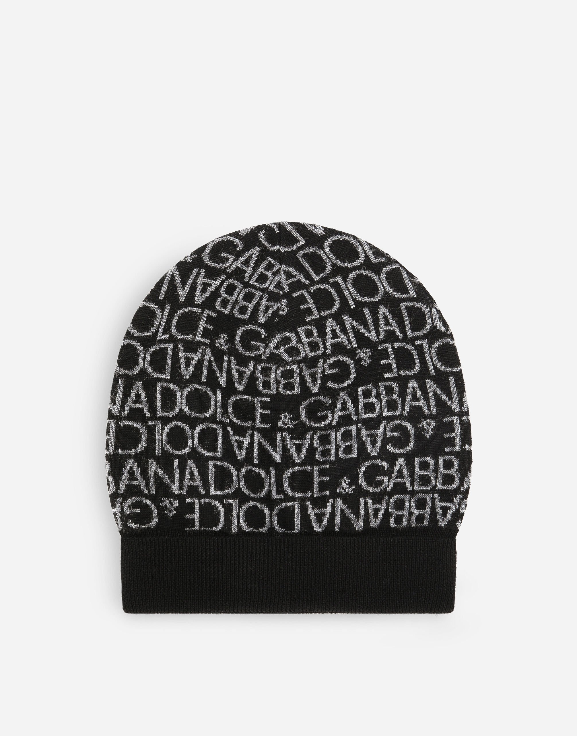 Dolce & Gabbana Jacquard knit hat Black EM0125AB205
