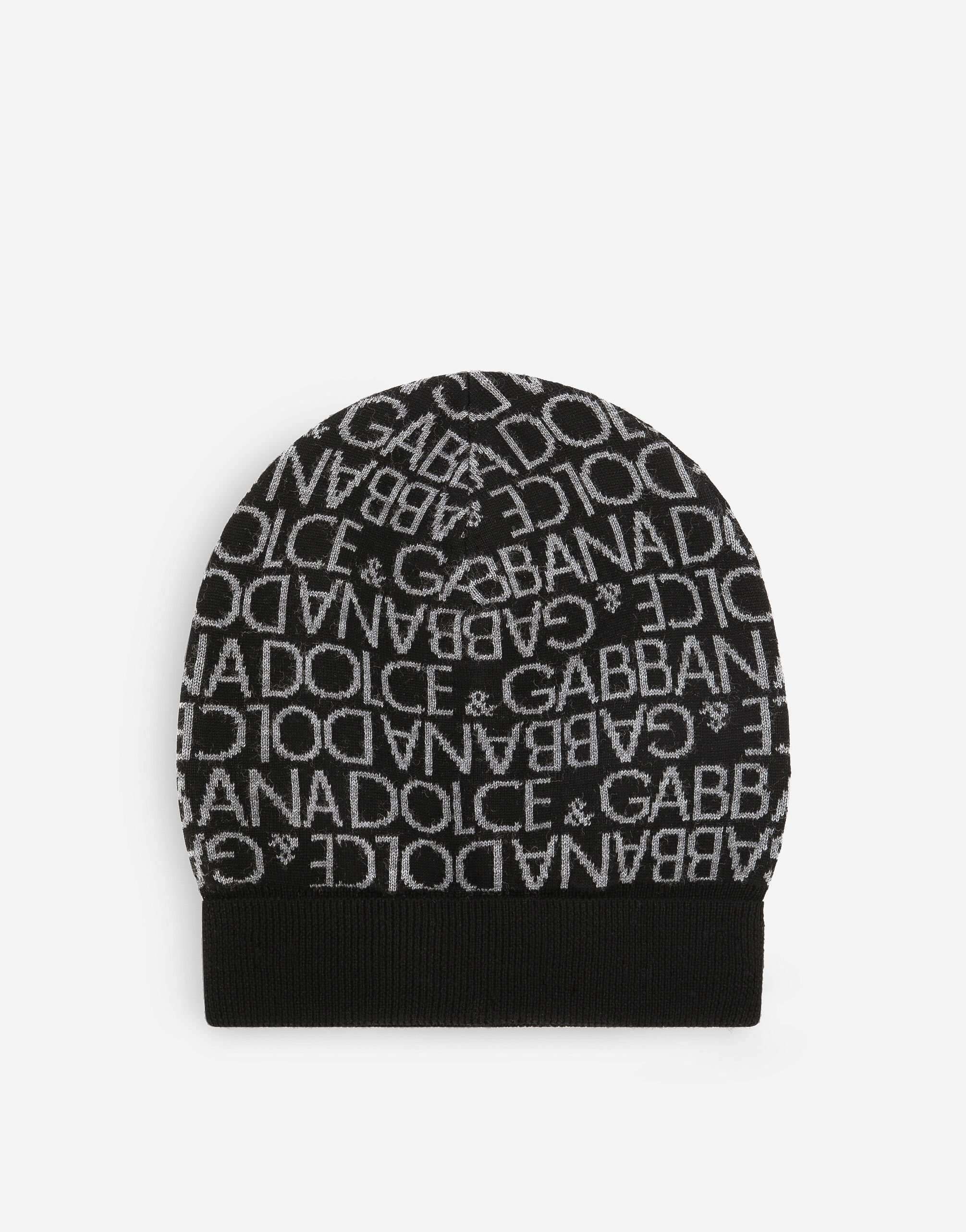 Dolce & Gabbana Jacquard knit hat Black VG400JVP187