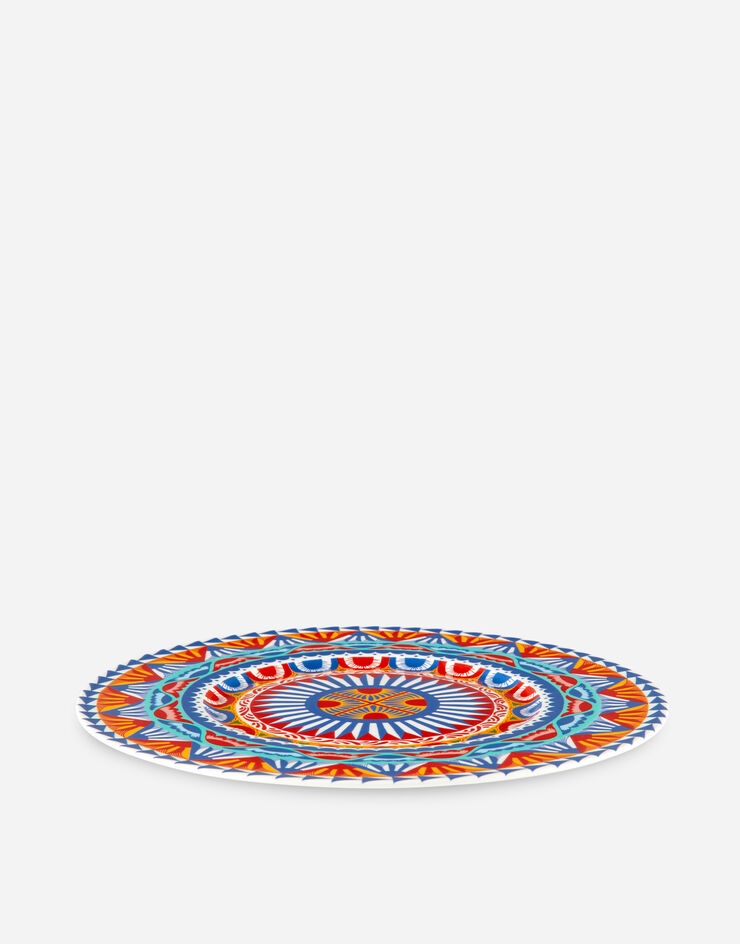 Dolce & Gabbana Charger Plate in Fine Porcelain Multicolor TC0005TCA11