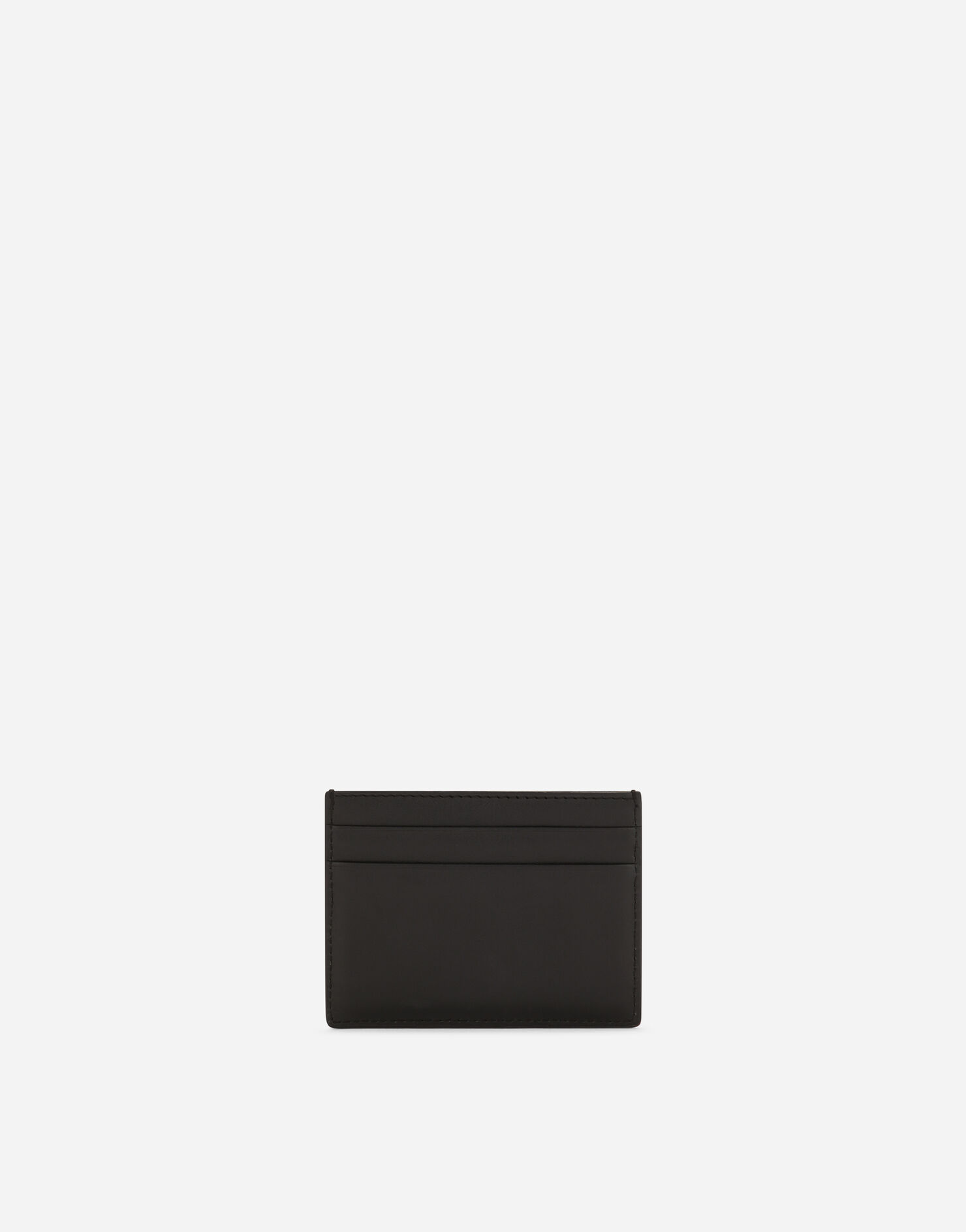 Calfskin card holder with DG logo in Black for Women Dolce&Gabbana®