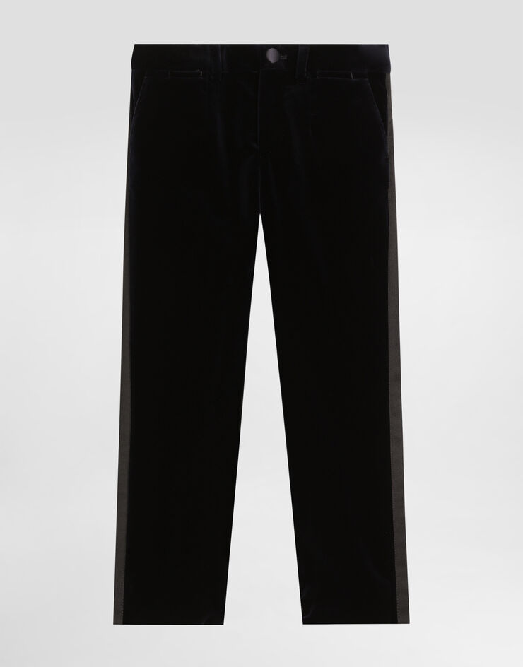 Dolce & Gabbana Pantalon classique en velours Bleu L44P72FUWBN
