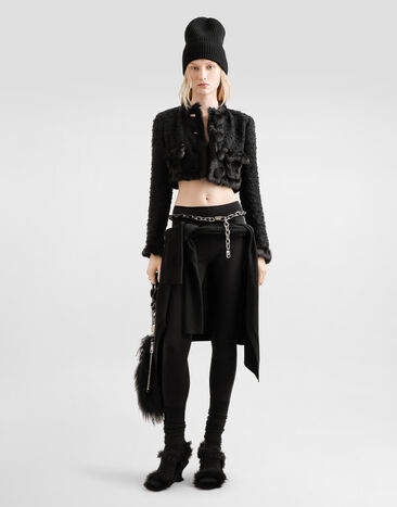 Dolce & Gabbana Single-breasted mat jacket Black F27HWZFUTBI