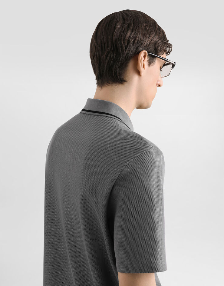 Dolce & Gabbana 印花珠地 Polo 衫 灰 G8SN2ZHU7UT