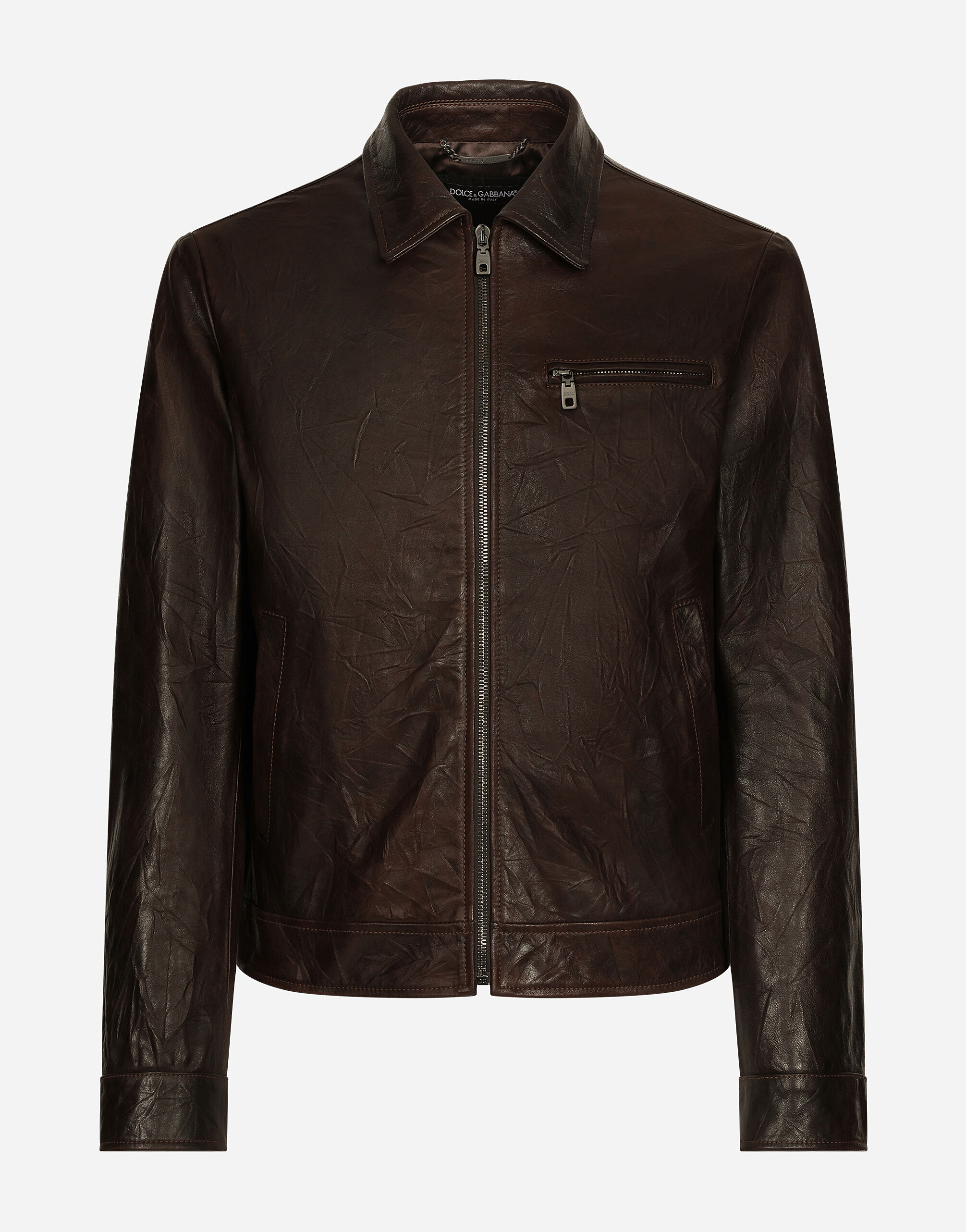 Dolce & Gabbana Leather jacket Print G9BFOTFSSKW