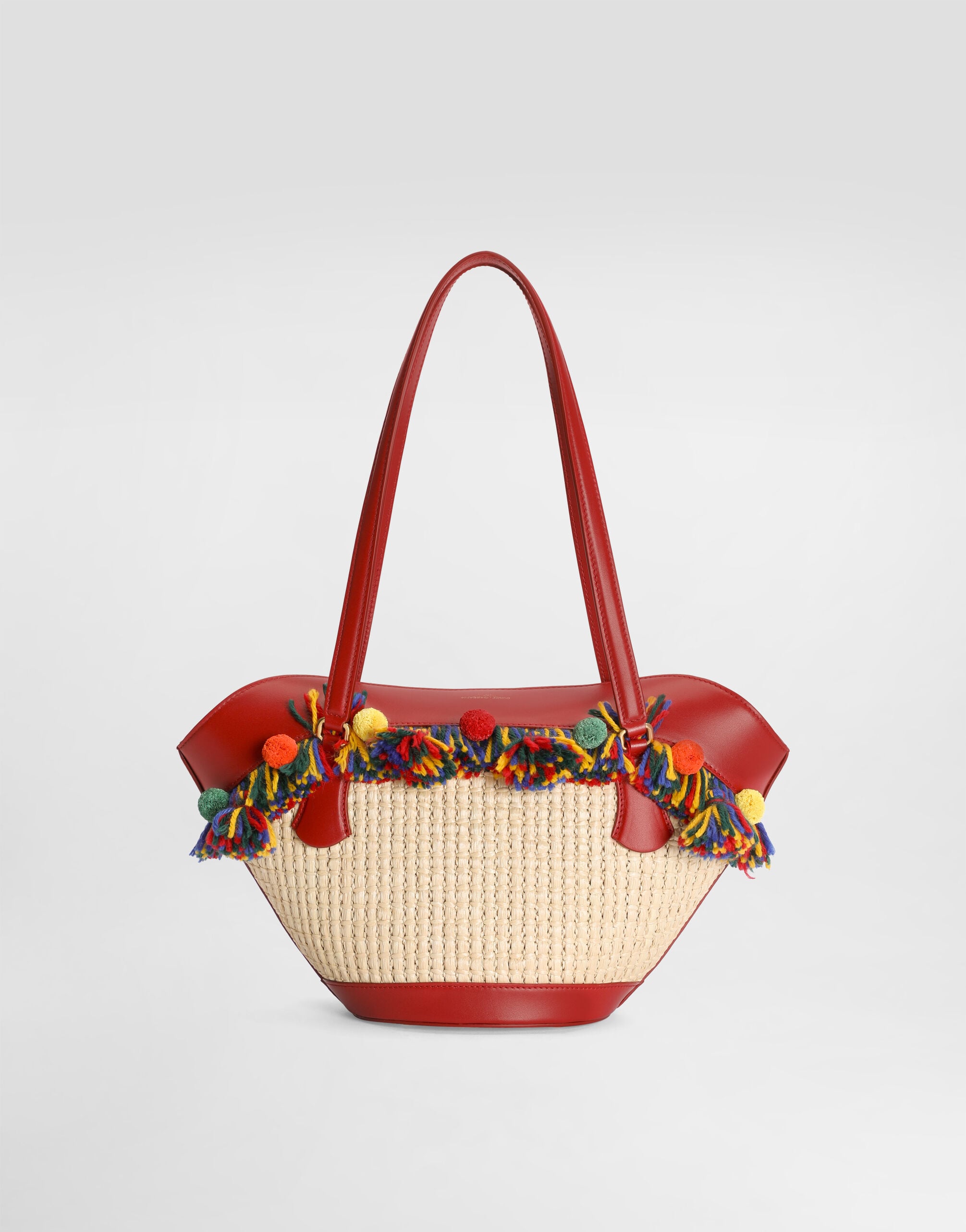 ✨極美品✨DOLCE&GABBANA ラフィアバッグ　カゴバッグ レース ロゴ Raffia coffa Capri bag in Multicolor for Women | Dolce&Gabbana® US