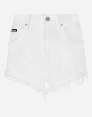 Dolce & Gabbana Denim shorts with ripped details and abrasions Print F6AHOTHS5NK