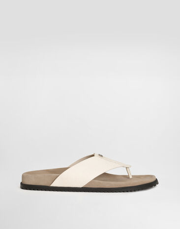 Dolce & Gabbana Logo flip flops Neutral A80628A0763