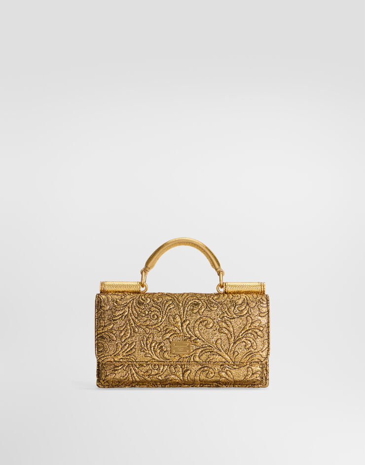 Dolce & Gabbana Phone bag in brocade Gold BI3280A0848