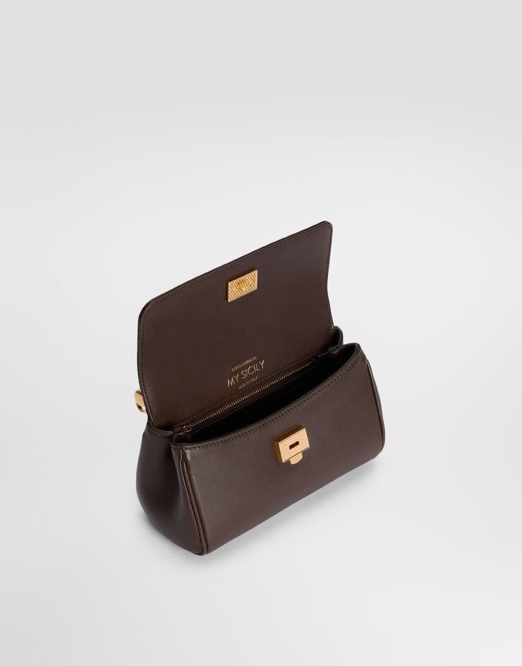 Dolce & Gabbana Mini My Sicily calfskin handbag Brown BB7864B7321