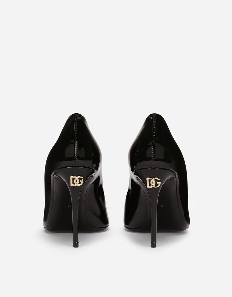 Dolce & Gabbana 페이턴트 가죽 카르디날레 펌프스 블랙 CD1657A1471