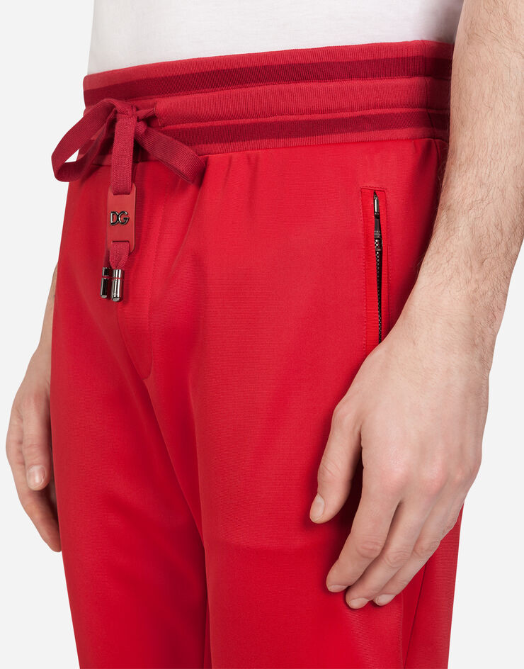 Dolce & Gabbana Jogging pants with patch BURGUNDY GYRLATHU7B7