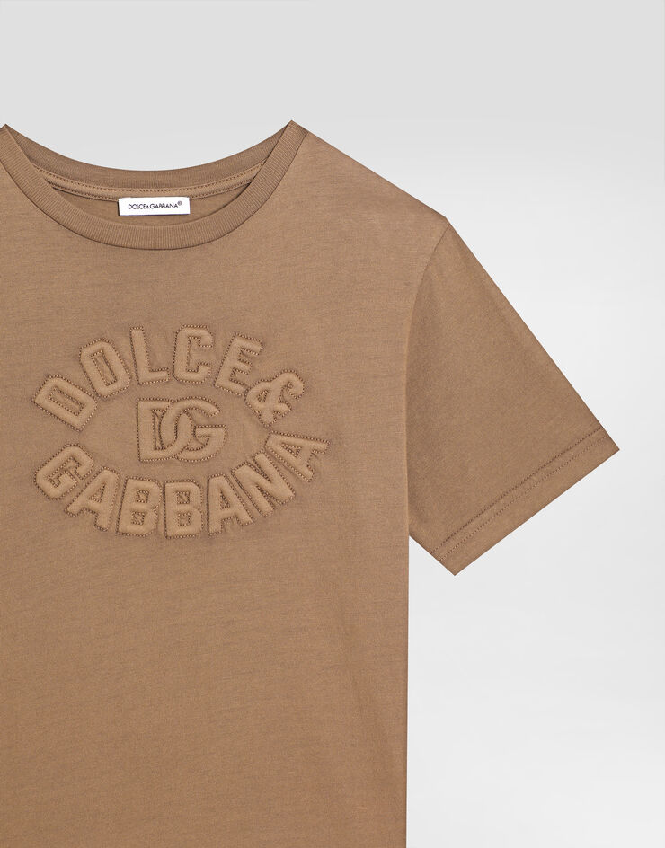 Dolce & Gabbana تيشيرت جيرسي بشعار Dolce&Gabbana بني L4JTHUG7OJ8