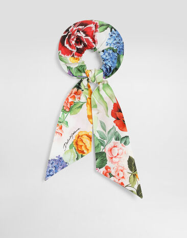 Dolce & Gabbana Floral-print poplin scrunchie Purple LB3L54FMTAC