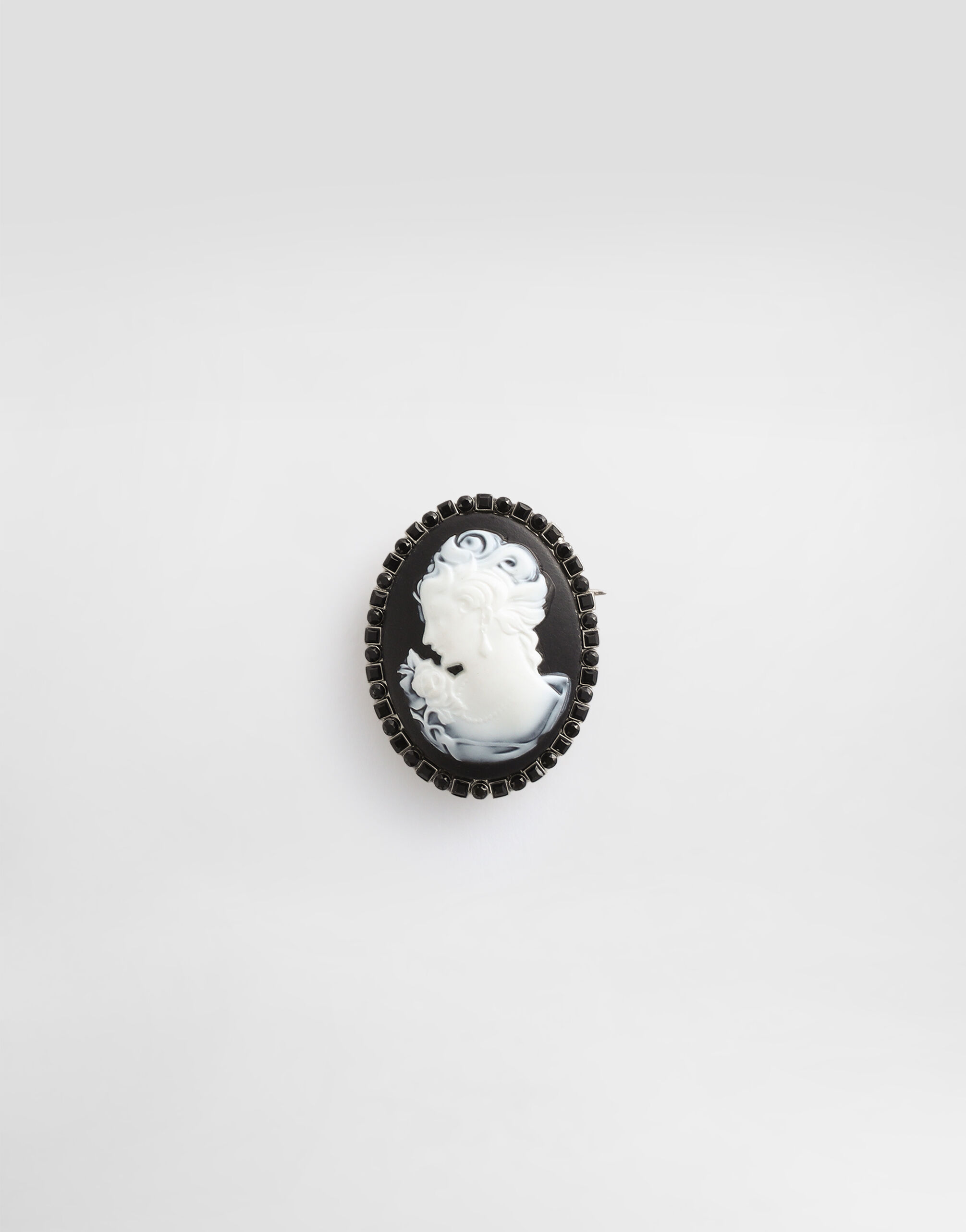 オーバル型カメオブローチ Silverのメンズ オーバル カメオ ブローチ | Dolce&Gabbana®