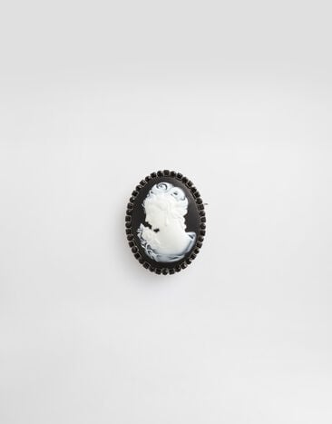 Dolce & Gabbana Oval cameo brooch Silver WPS3C3W1111
