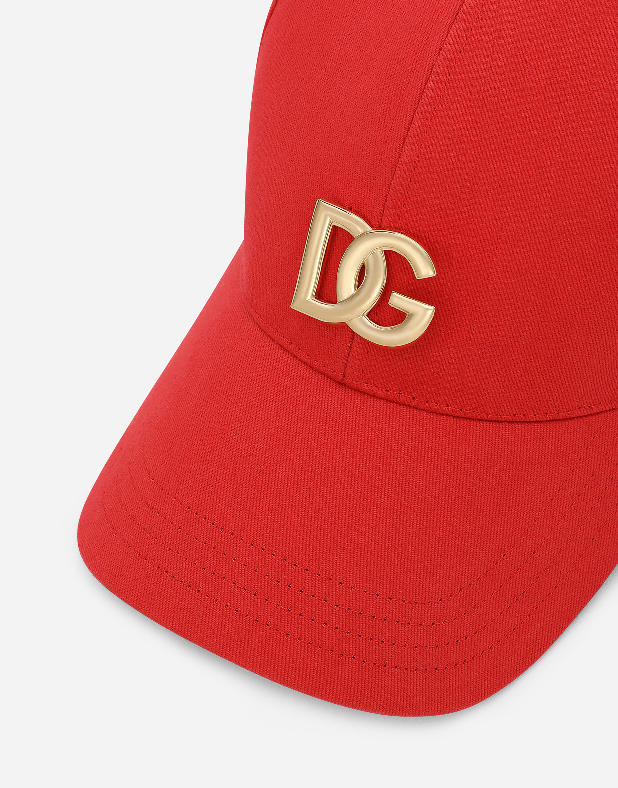 Cotton baseball cap with DG patch in Black for Dolce Gabbana US