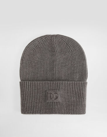 Dolce & Gabbana Strickmütze aus Wolle Grau GX15KZJDVCI