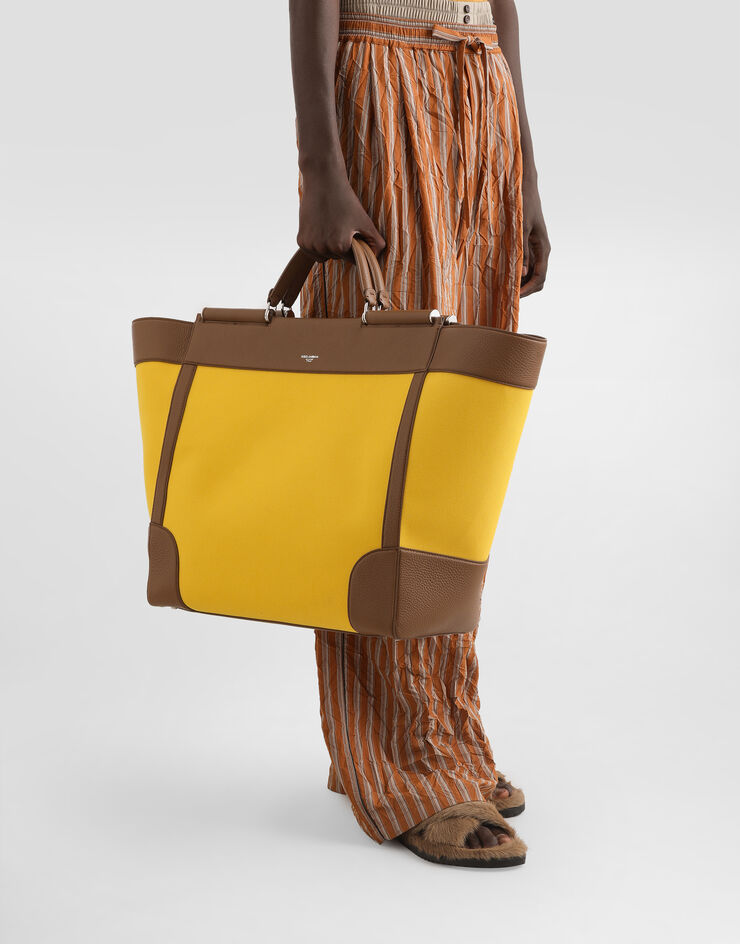 Dolce & Gabbana Sicily handbag in canvas and leather Multicolor BM2478B0368