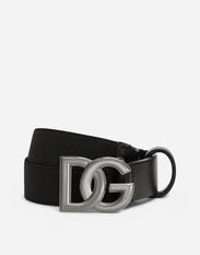 Dolce & Gabbana Stretch belt with DG logo Black LBKAB4JBVX3