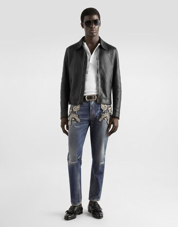 Dolce & Gabbana Hose aus Denim Multicolor GYJDAZG8OK1