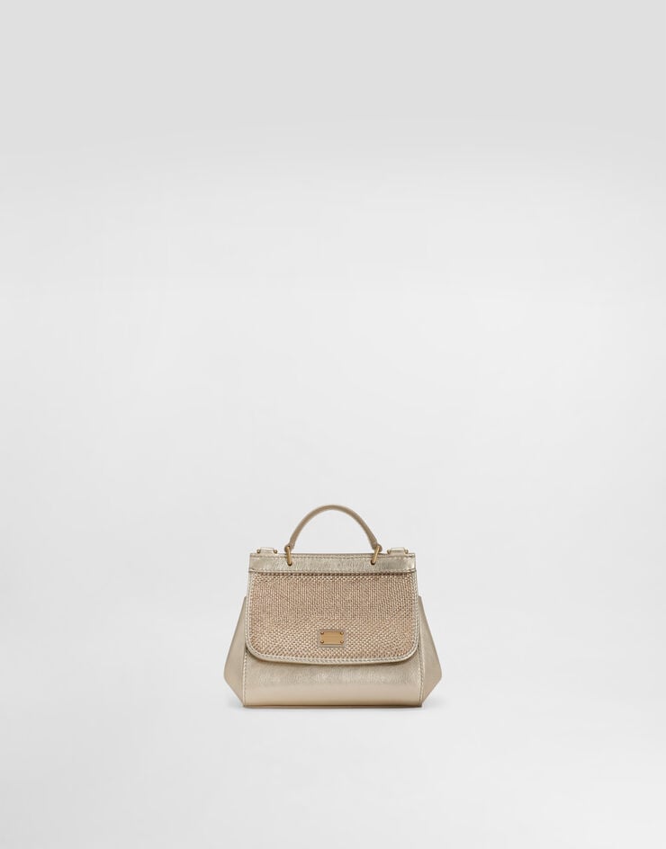 Dolce & Gabbana Sicily calfskin handbag with rhinestones Multicolor EB0003A3G25