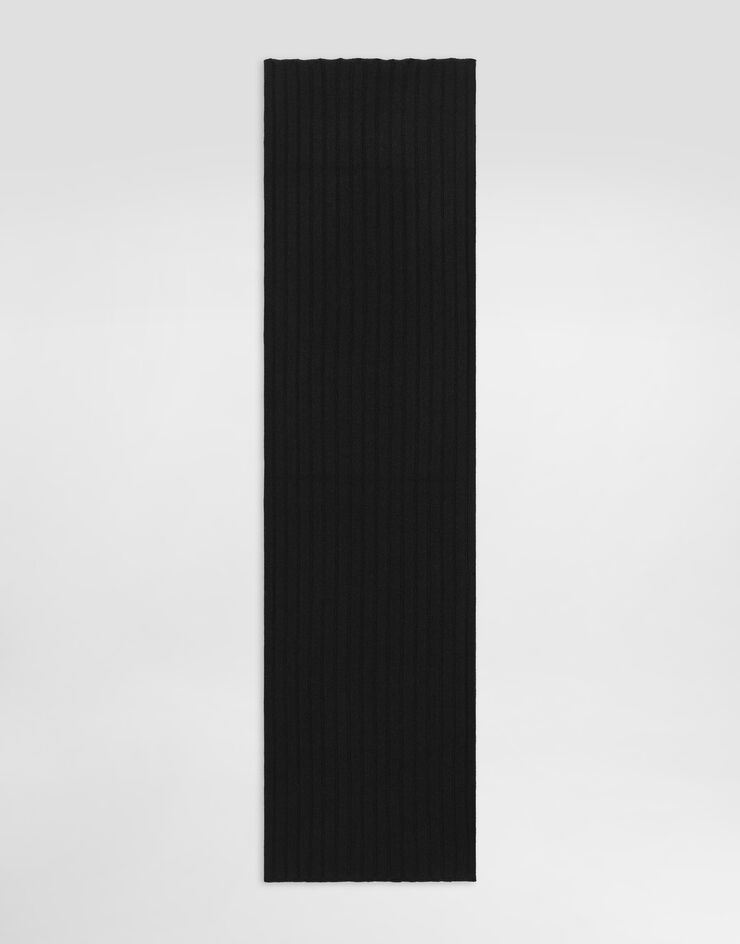 Dolce & Gabbana Cashmere knit scarf Brown GX84KTJBW0S