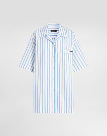 Dolce & Gabbana Striped poplin shirt Multicolor F5U31TFR52W