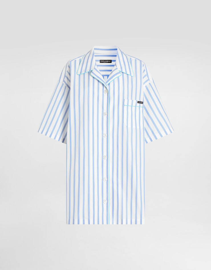 Dolce & Gabbana Striped poplin shirt Multicolor F5U31TFR52W