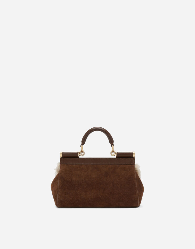 Dolce&Gabbana Маленькая сумка Sicily с короткой ручкой коричневый BB7116AN415