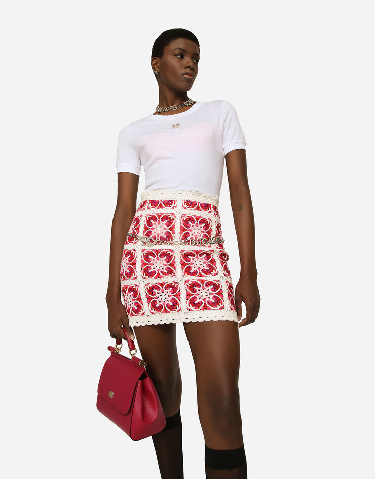 Dolce & Gabbana Sac à main Sicily grand format Fuchsia BB6002A1001