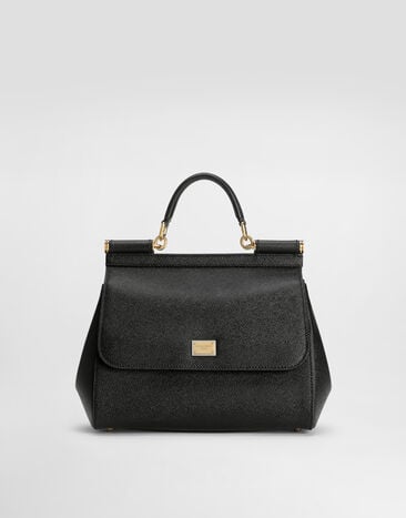 Dolce & Gabbana Henkeltasche Sicily groß Schwarz BB6002B1001