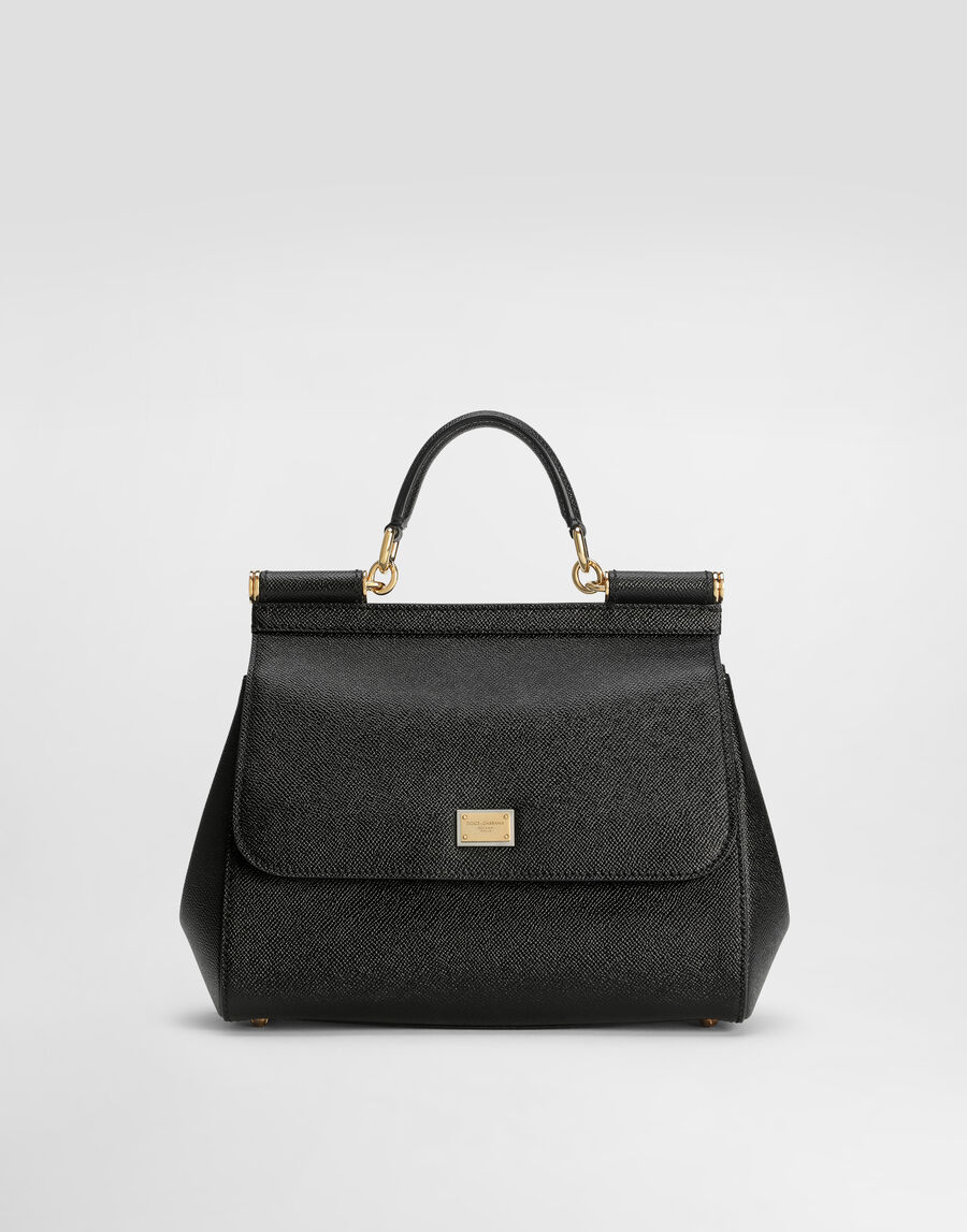 Large Sicily handbag in dauphine calfskin