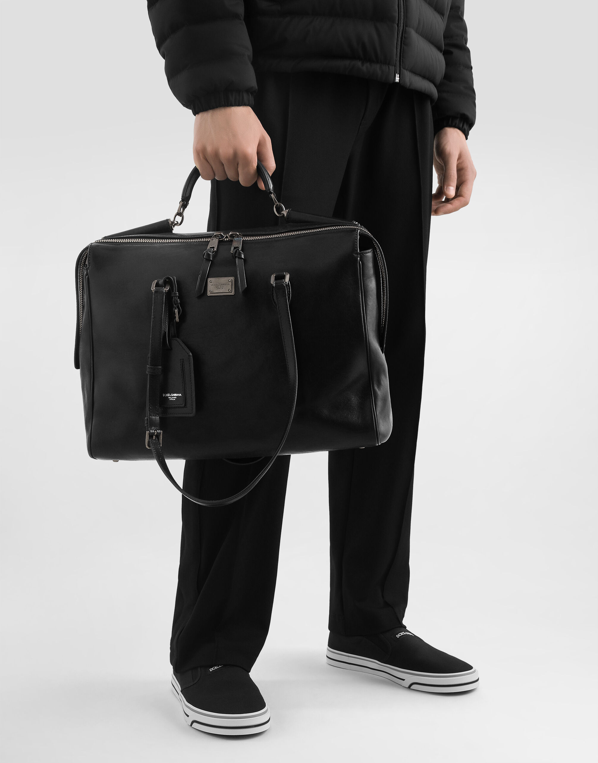 Blackのメンズ ヴィットリア カーフスキン バッグ | Dolce&Gabbana®