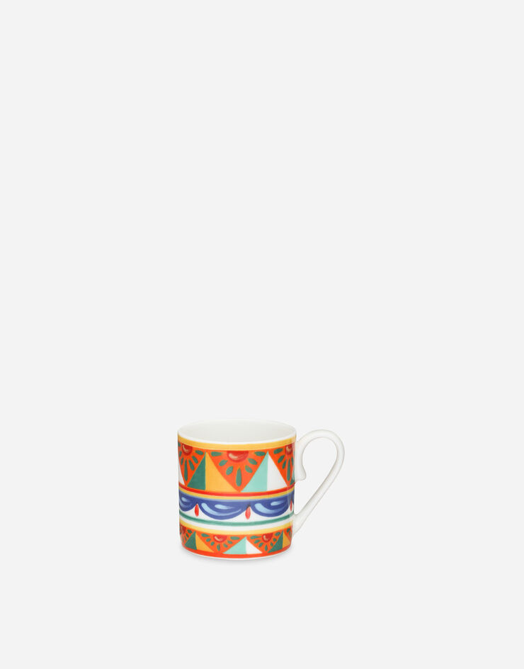 Dolce & Gabbana Taza de café con platillo de porcelana fina Multicolor TC0S01TCA01