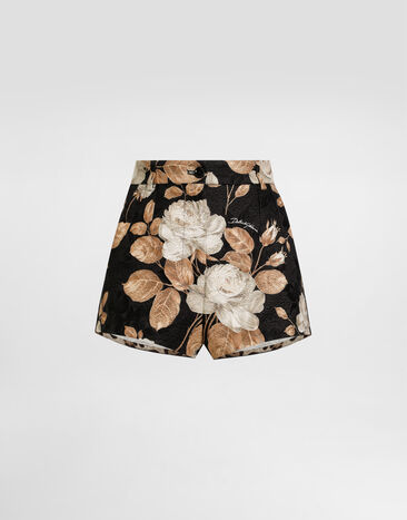 Dolce & Gabbana Shorts de brocado con estampado de rosas retro Imprima FTDCJTFSTBR