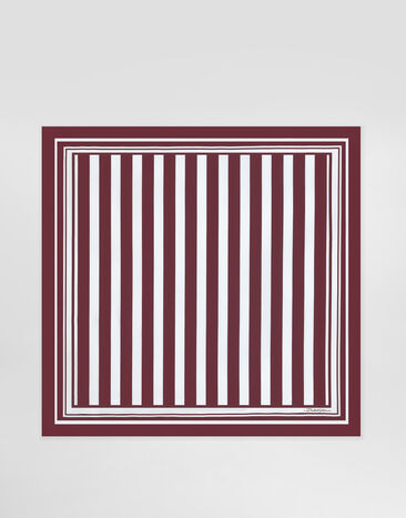 Dolce & Gabbana Striped-print silk twill foulard (70 x 70) Multicolor GQ348EG0WUC