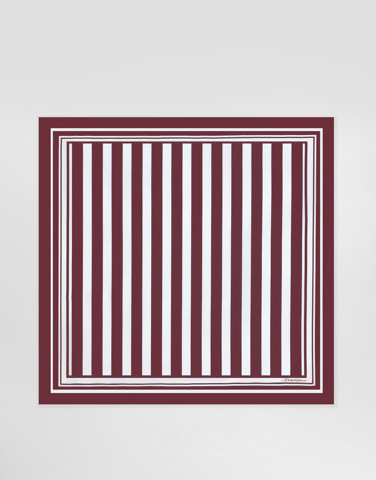 Dolce & Gabbana Striped-print silk twill foulard (70 x 70) Multicolor GQ348EG0WUC