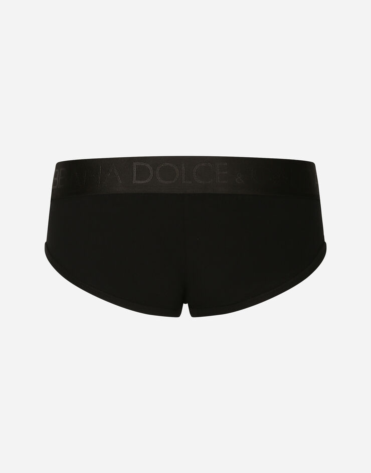 Dolce & Gabbana Slip Brando de punto bielástico Noir M3F21JOUAIG