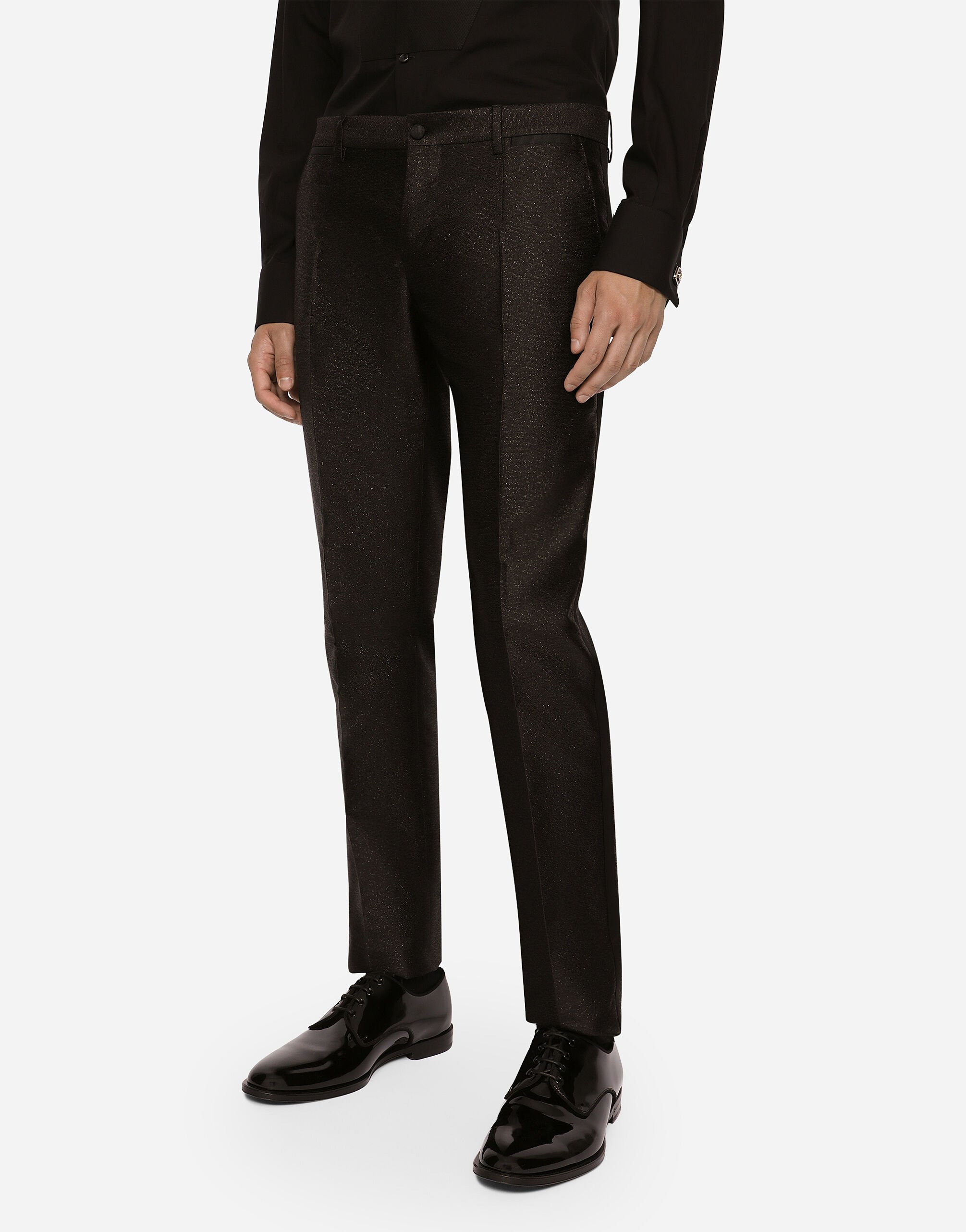 Lamé silk jacquard martini-fit tuxedo suit in Multicolor for Men |  Dolce&Gabbana® US