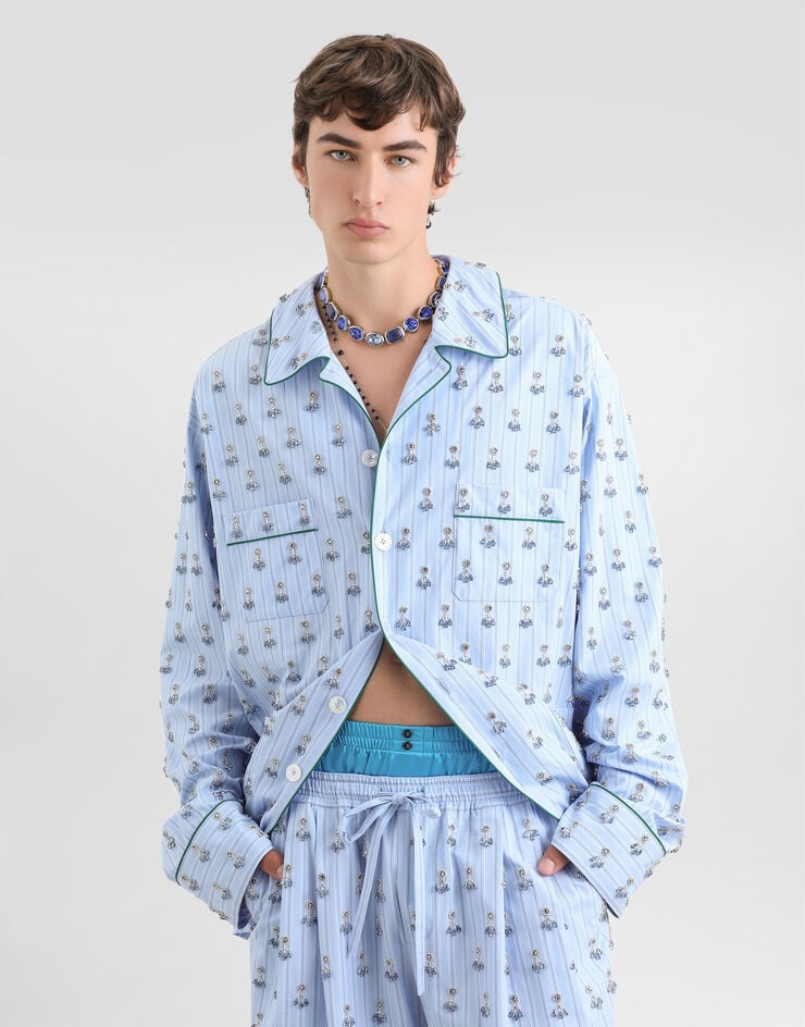 Dolce & Gabbana Vanity shirt with embroidery and piping Dolce & Gabbana Vanity shirt with embroidery and piping Multicolor G5OI1ZGK174